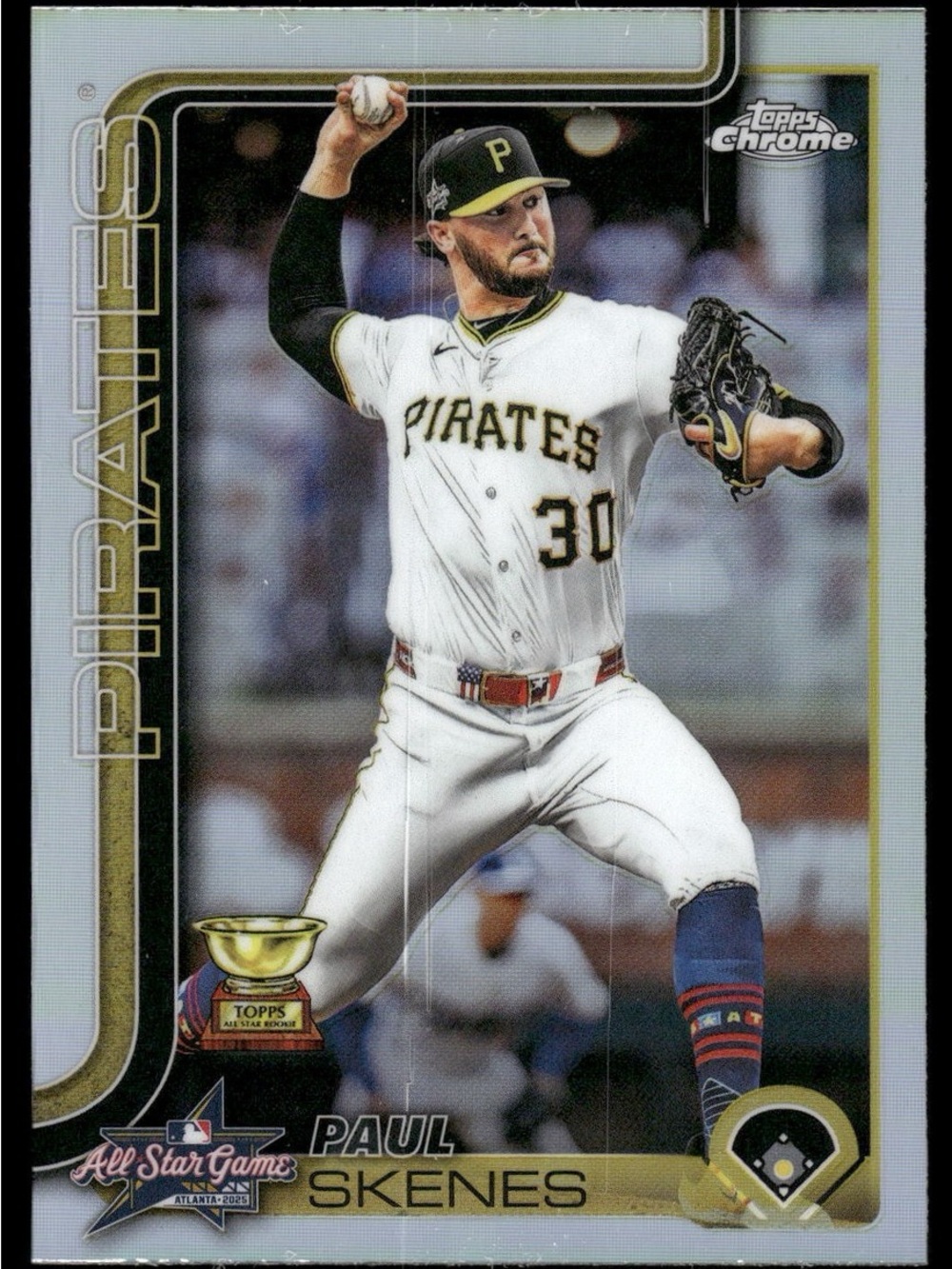 Topps Chrome Paul Skenes Pittsburgh Pirates Baseball Card - 2025 UPDATE ALL STAR